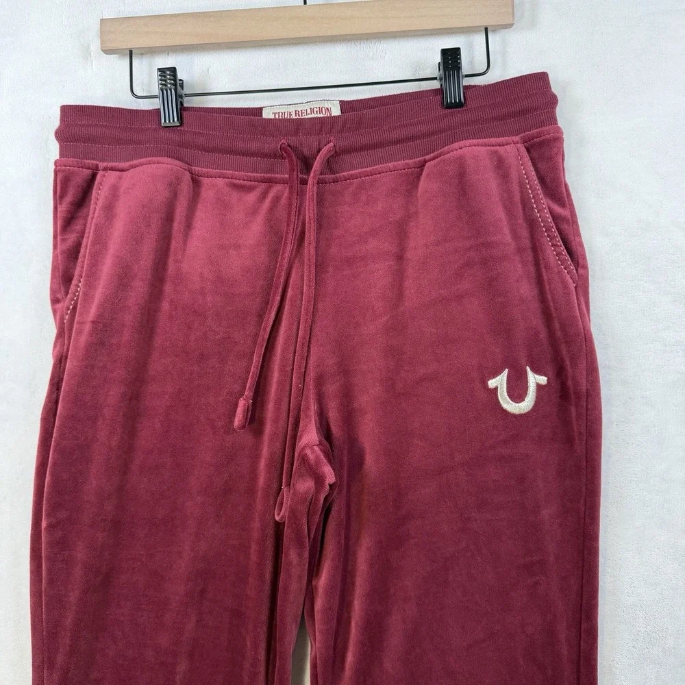 True Religion Velour Syrah Jogger Sweatpants Sweats Pockets Casual Pants M